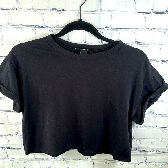🖤 Forever 21 Black Oversized Short Sleeve T-Shirt - Size Small - Picture 1 of 3